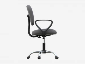 Office Chair with armrests and wheels 06 3D Model