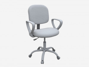 Office Chair with armrests and wheels 06 Modelo 3D