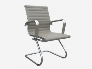 Office Chair with armrests on Metal Frame 01 3D Model