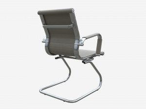 Office Chair with armrests on Metal Frame 01 3D 모델