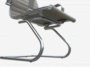 Office Chair with armrests on Metal Frame 01 3D Model
