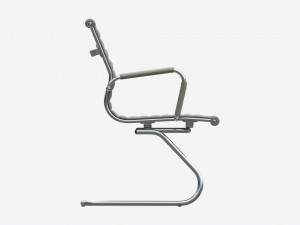 Office Chair with armrests on Metal Frame 01 3D 모델