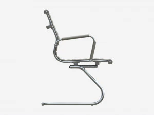 Office Chair with armrests on Metal Frame 01 3D Model