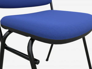 Office Chair with Fabric Seat 3D Model