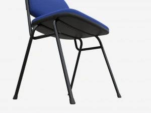 Office Chair with Fabric Seat 3D Model