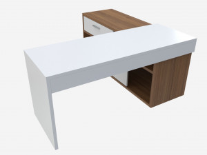 Office Desk L-shape Modelo 3D