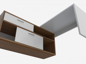 Office Desk L-shape Modelo 3D