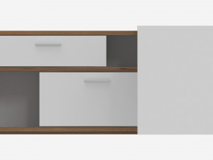 Office Desk L-shape Modelo 3D