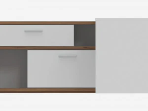 Office Desk L-shape 3D Model