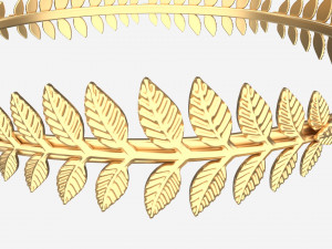 Olive Branch Headband Gold Crown 3D Model