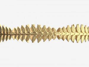 Olive Branch Headband Gold Crown 3D Model