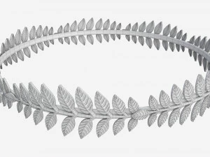 Olive Branch Headband Gold Crown 3D Model