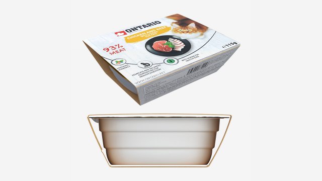 Ontario Cat Food Package 3D 模型 .c4d .max .obj .3ds .fbx .stl .blend 
