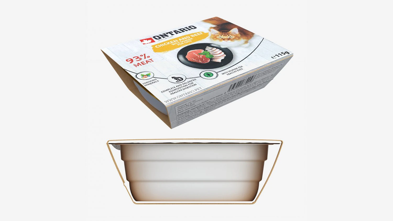 Ontario Cat Food Package 3D Model .c4d .max .obj .3ds .fbx .stl .blend