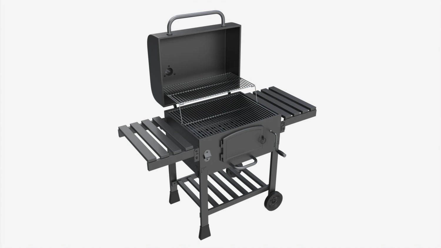 Outdoor Barbecue Charcoal Portable Grill 3D Model .c4d .max .obj .3ds .fbx .stl .blend 
