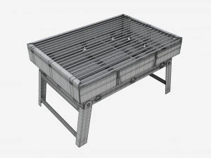 Outdoor Barbecue Folding Portable Grill 3D Model