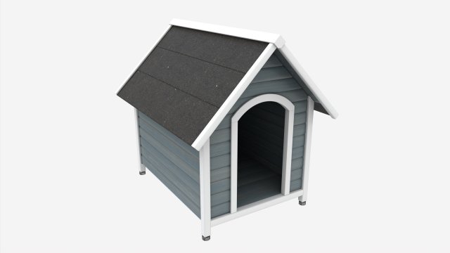 Outdoor Wooden Dog House 3D मॉडल .c4d .max .obj .3ds .fbx .stl .blend