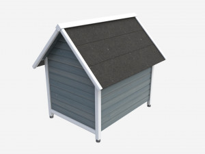 Outdoor Wooden Dog House 3D मॉडल