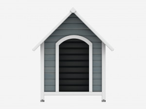 Outdoor Wooden Dog House 3D मॉडल
