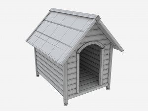 Outdoor Wooden Dog House 3D मॉडल