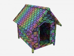 Outdoor Wooden Dog House 3D मॉडल