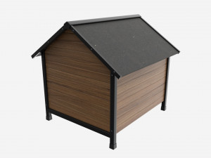 Outdoor Wooden Dog House 02 3D-Modell