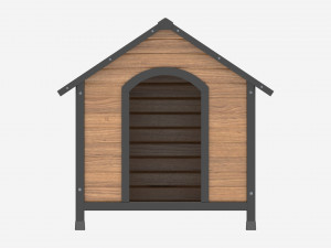 Outdoor Wooden Dog House 02 3D-Modell