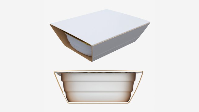 Plastic Food Tray with Wrap 3Dモデル .c4d .max .obj .3ds .fbx .stl .blend 