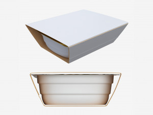 Plastic Food Tray with Wrap 3D Model