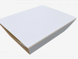 Plastic Food Tray with Wrap 3D Model