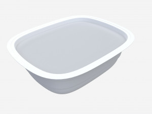 Plastic Food Tray with Wrap 3Dモデル