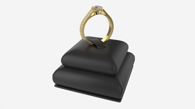 Ring Leather Display Holder Stand 01 3Dモデル .c4d .max .obj .3ds .fbx .stl .blend 