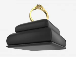 Ring Leather Display Holder Stand 01 3D Model