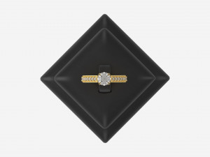 Ring Leather Display Holder Stand 01 3Dモデル