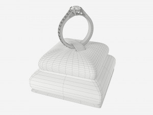 Ring Leather Display Holder Stand 01 3Dモデル