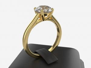 Ring Leather Display Holder Stand 02 Model 3D