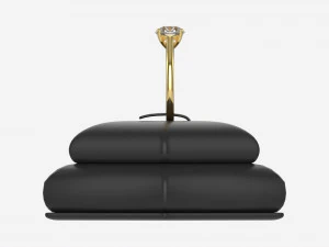 Suporte para display de couro anelar 02 Modelo 3D