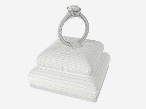 Ring Leather Display Holder Stand 02 Model 3D