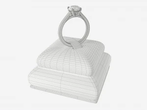 Suporte para display de couro anelar 02 Modelo 3D