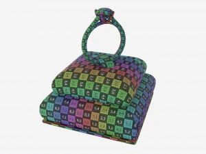 Suporte para display de couro anelar 02 Modelo 3D