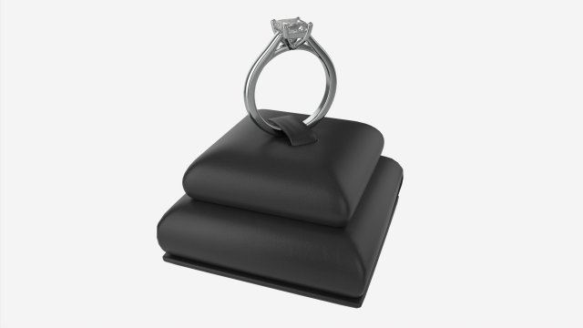 Ring Leather Display Holder Stand 03 3D Model .c4d .max .obj .3ds .fbx .lwo .lw .lws