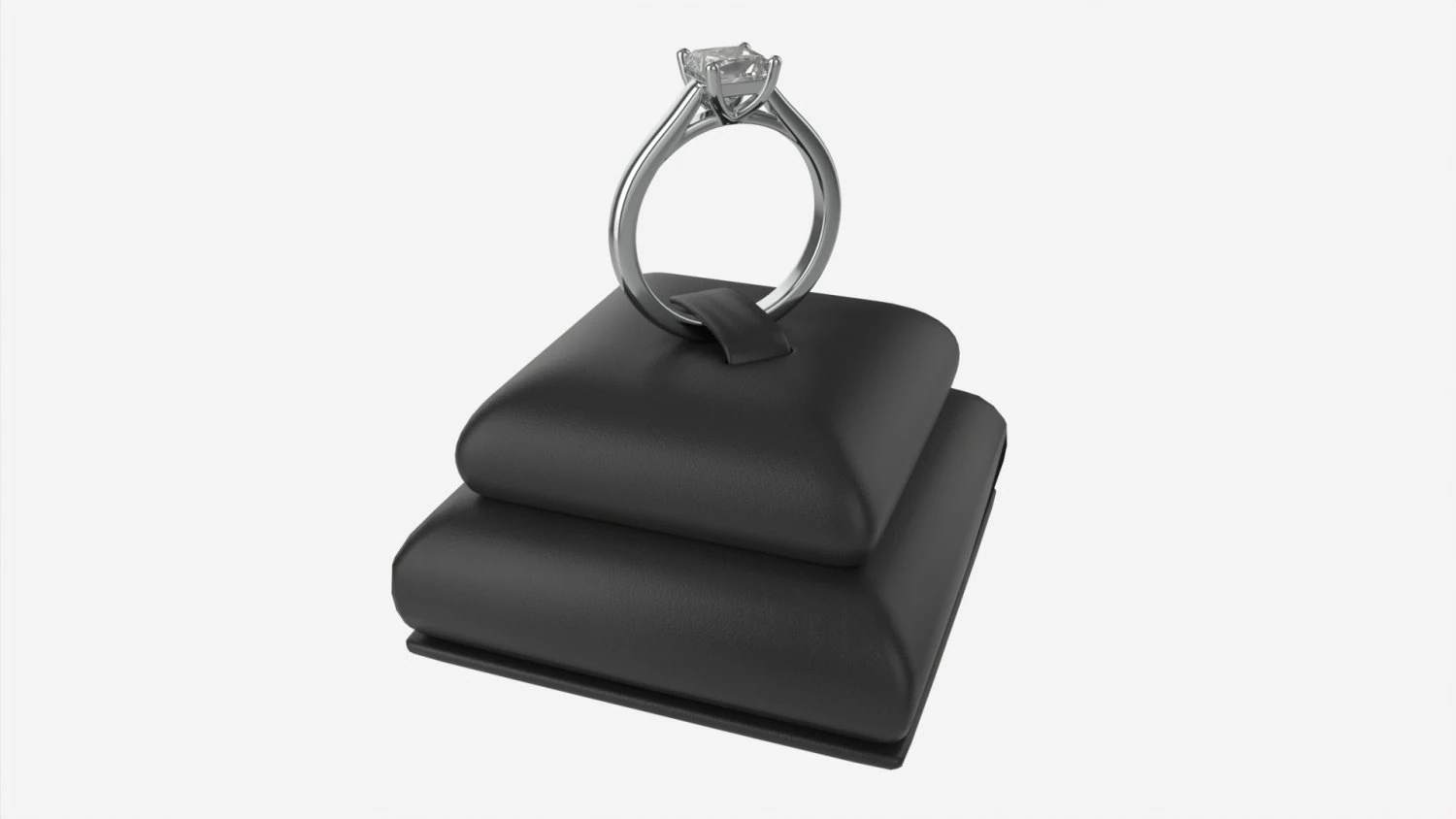 Ring Leather Display Holder Stand 03 3D Model .c4d .max .obj .3ds .fbx .stl .blend 
