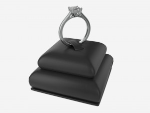 Ring Leather Display Holder Stand 03 Modelo 3D