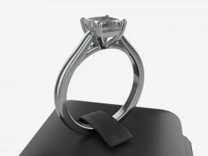 Ring Leather Display Holder Stand 03 3D Model