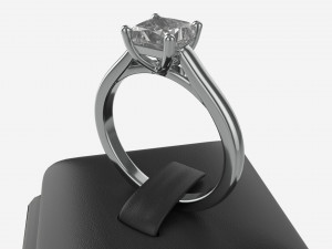 Ring Leather Display Holder Stand 03 Modelo 3D