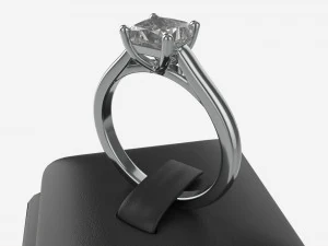 Ring Leather Display Holder Stand 03 3D Model
