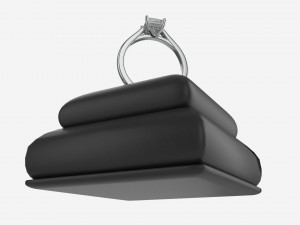 Ring Leather Display Holder Stand 03 Modelo 3D