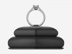 Ring Leather Display Holder Stand 03 Modelo 3D