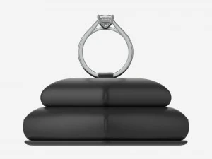 Ring Leather Display Holder Stand 03 3D Model
