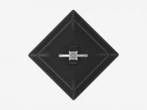 Ring Leather Display Holder Stand 03 3D Model